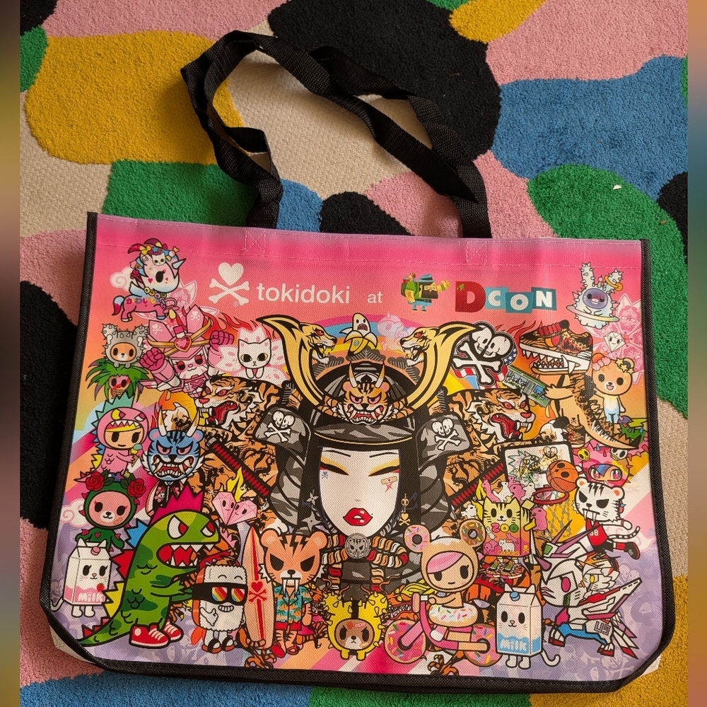 Tokidoki Colorful Graphic Tote Bag